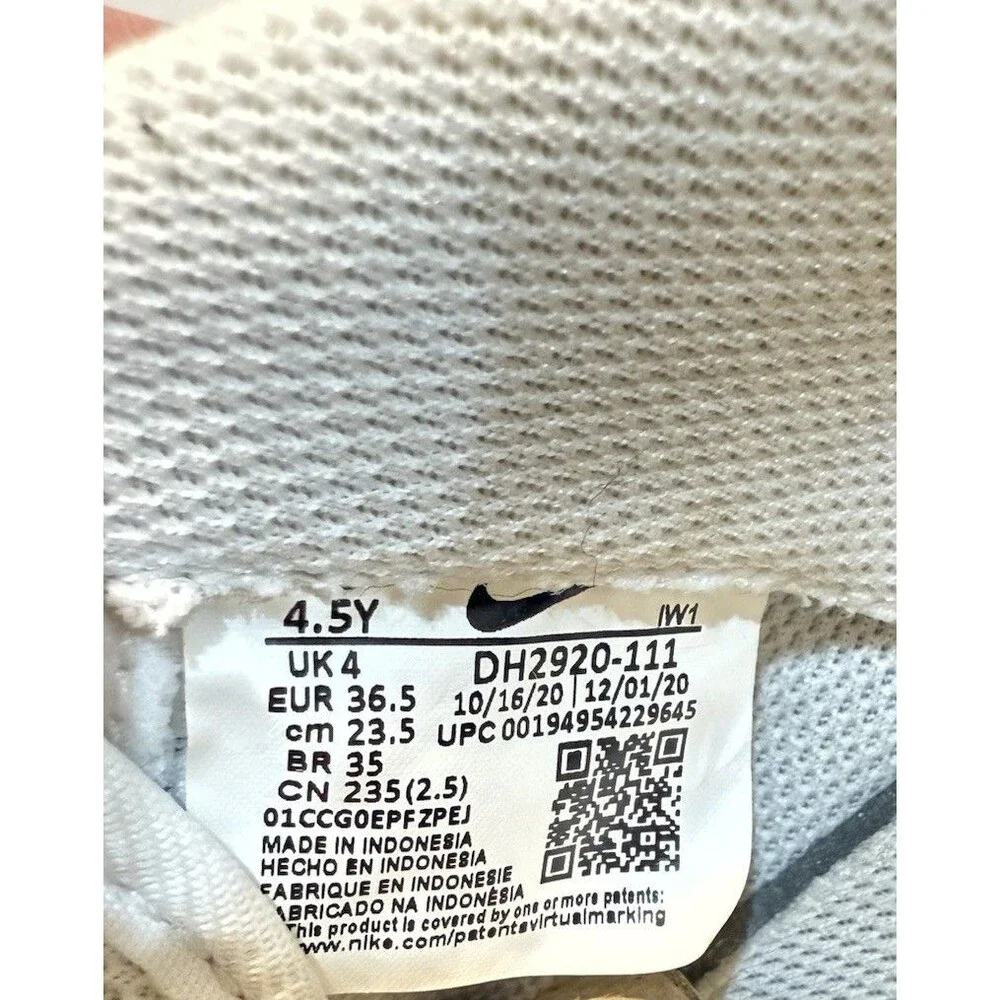 Nike Air Force 1 LE GS Size Youth 4.5Y Triple White DH2920-111 Sneakers Shoes